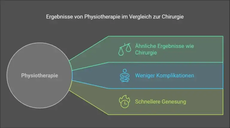 Ergebnisse von Physiotherapie im Vergleich zur Chirurgie